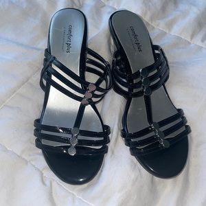 Black Comfort Plus Wedges Womens Size 8